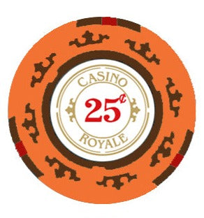 25 Cents Casino Royale Smooth 14 Gram Poker Chips