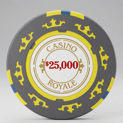 $25,000 Casino Royale Smooth 14 Gram Poker Chips