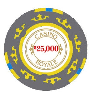 $25,000 Casino Royale Smooth 14 Gram Poker Chips