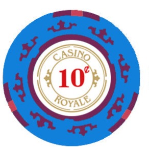 10 Cents Casino Royale Smooth 14 Gram Poker Chips