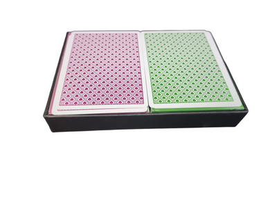 Green Burgundy Classic Ten 100% Plastic Playing Cards Poker Size Jumbo Index