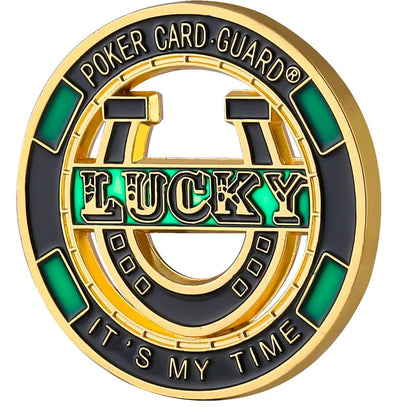 Lucky Horseshoe Its My Time Poker Card Guard