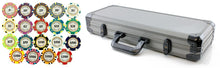 500 Monte Carlo Smooth 14 Gram Poker Chips with Silver Heavy Duty Aluminum Case