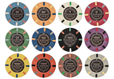 Sample Pack Jupiter Club 43mm Pure Clay Poker Chips