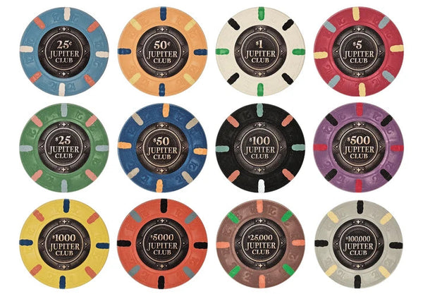 Sample Pack Jupiter Club 43mm Pure Clay Poker Chips