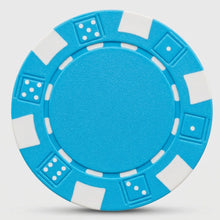 Light Blue Striped Dice 11.5 Gram - 100 Poker Chips