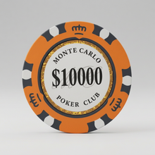 $10000 Ten Thousand Dollar Monte Carlo Smooth 14 Gram Poker Chips