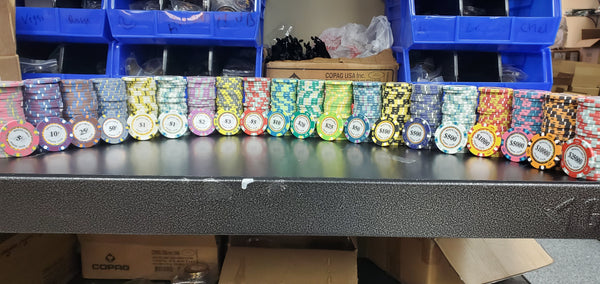 150 Monte Carlo Smooth 14 Gram Poker Chips Bulk