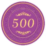 $500 Rustic Ceramic Poker Chips