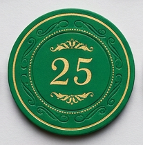 $25 Rustic Ceramic Poker Chips