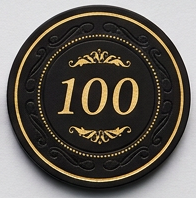 $100 Rustic Ceramic Poker Chips