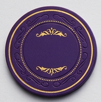 Blank Royal Purple Rustic Ceramic Poker Chips