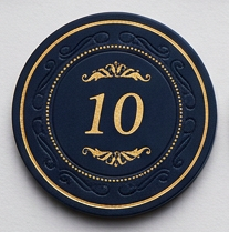 $10 Rustic Ceramic Poker Chips