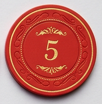 $5 Rustic Ceramic Poker Chips