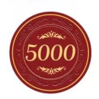 $5000 Oversized 43mm Rustic Ceramic Poker Chips