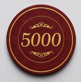 $5000 Oversized 43mm Rustic Ceramic Poker Chips