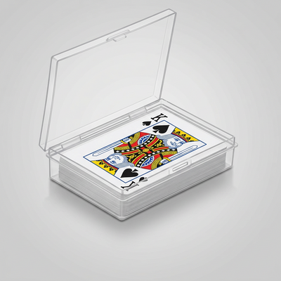 10 Empty Clear Playing Card Box