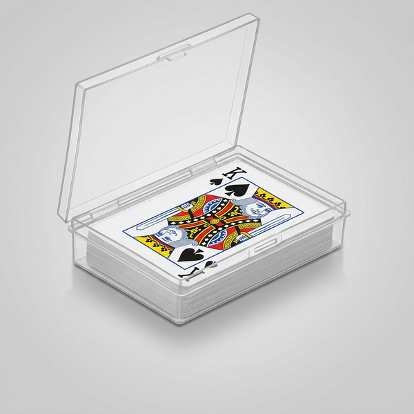 10 Empty Clear Playing Card Box