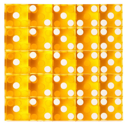 CLEARANCE 5 Sets Yellow 19mm Precision Razor Edge Serialized Craps Dice Total 25 PCS