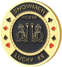 Pocket Eights Snowmen Poker Card Guard