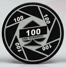 $100 Turbo Ceramic 10 Gram Poker Chips