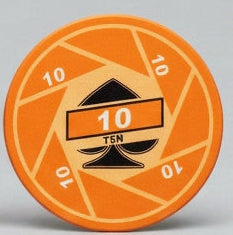 $10 Turbo Ceramic 10 Gram Poker Chips