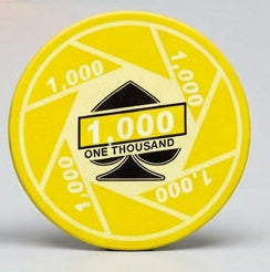 $1000 Turbo Ceramic 10 Gram Poker Chips