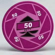 $50 Turbo Ceramic 10 Gram Poker Chips