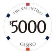 $5000 Casino Valentino Ceramic Poker Chips