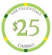 $25 Casino Valentino Ceramic Poker Chips