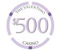 $500 Casino Valentino Ceramic Poker Chips