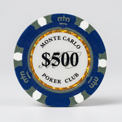 $500 Five Hundred Dollar Purple Monte Carlo Smooth 14 Gram Poker Chips