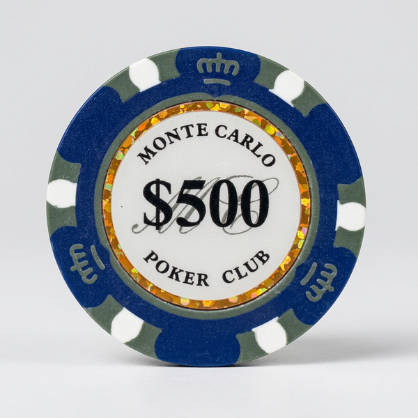 $500 Five Hundred Dollar Purple Monte Carlo Smooth 14 Gram Poker Chips