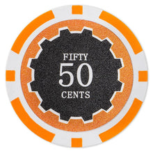 $0.50 Fifty Cent Eclipse 14 Gram - 100 Poker Chips