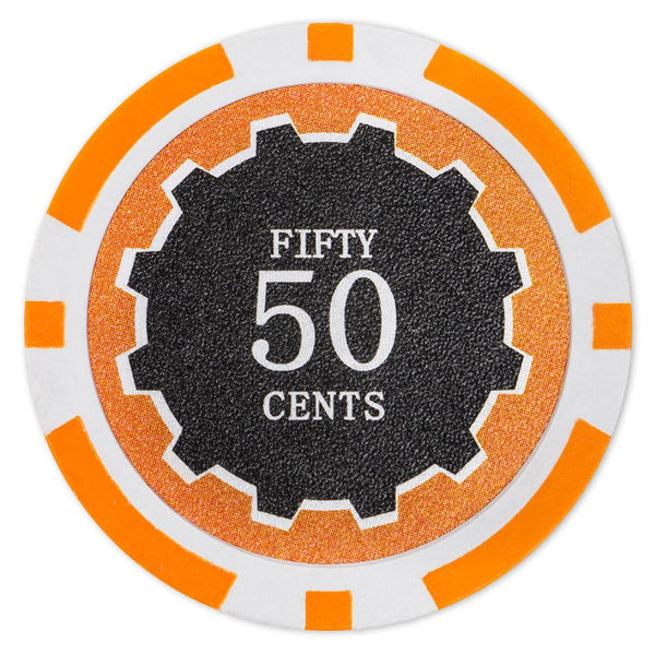 $0.50 Fifty Cent Eclipse 14 Gram Poker Chips