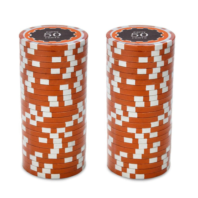 $0.50 Fifty Cent Eclipse 14 Gram Poker Chips