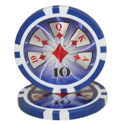 CLEARANCE $10 Ten Dollar High Roller 14 Gram - 500 Poker Chips