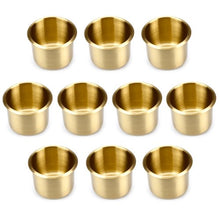 CLEARANCE  Standard Brass Drop In Cup Holders - 10 Pack