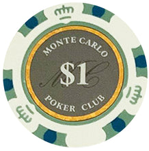 $1 One Dollar Smoked Monte Carlo Smooth 14 Gram Poker Chips