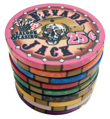 200 Nevada Jack Skulls Ceramic Poker Chips