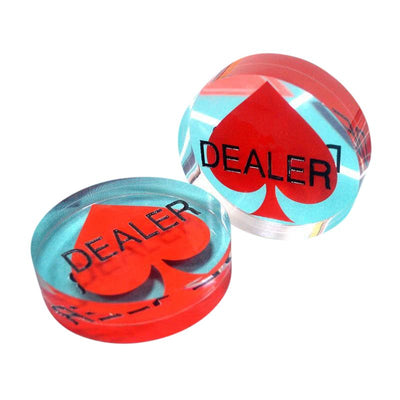 Over Size Acrylic 3" Poker Dealer Button
