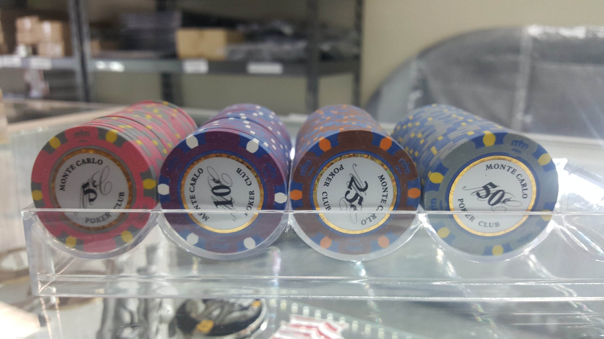 thumbnail image 2 of 100 Burgundy 10¢ Monte Carlo Smooth 14 Gram Clay Poker Chips - Exclusive 2 of 5