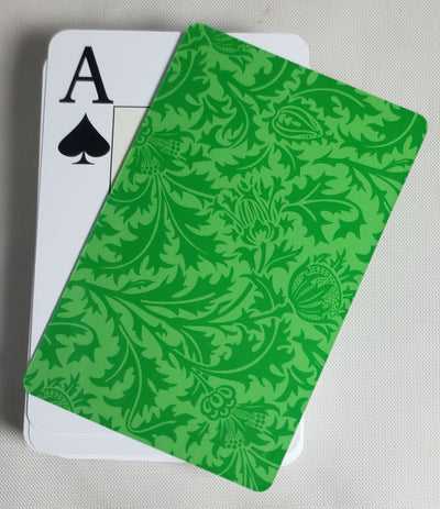 Green Formal Design Stiff Cut Cards Bridge Narrow Size (3 PCS)