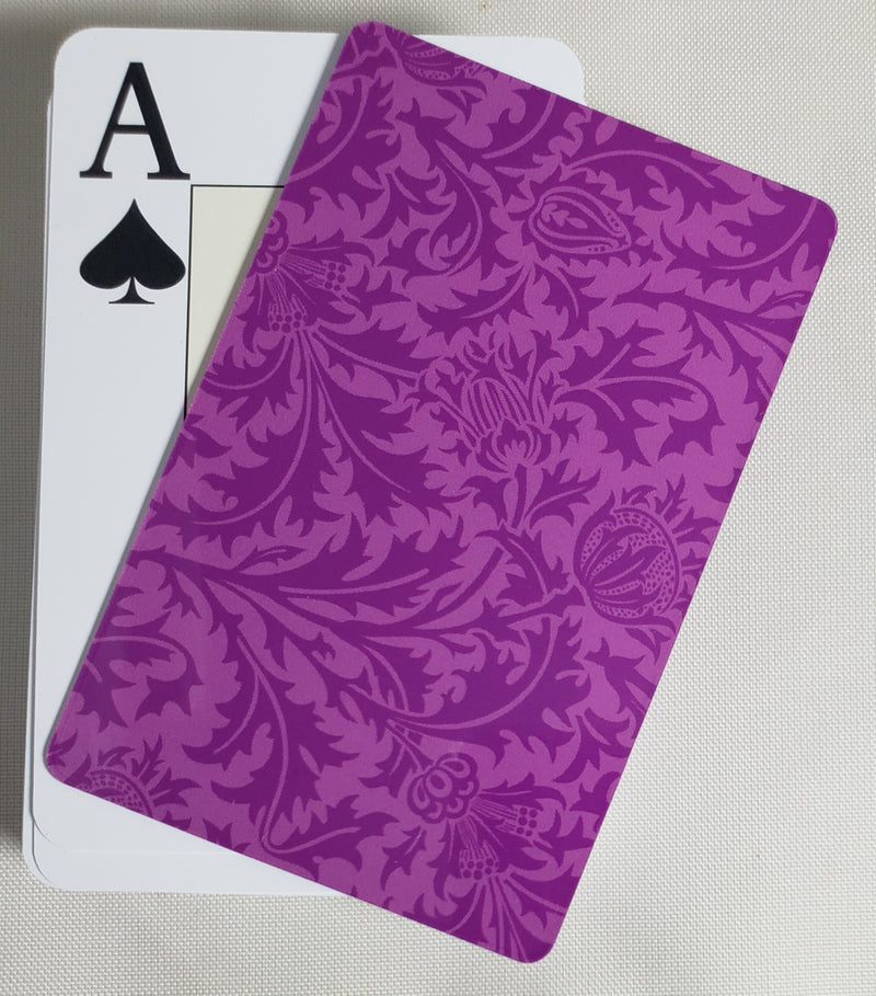 Purple Formal Design Stiff Cut Cards Poker Wide Size (3 PCS)