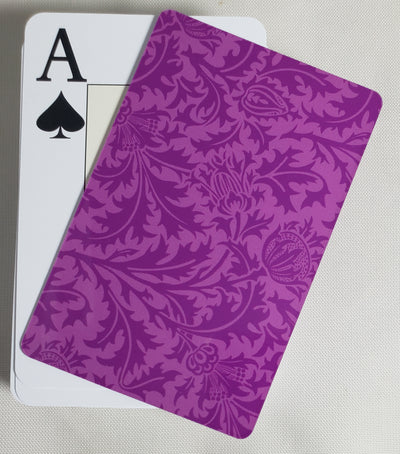 Purple Formal Design Stiff Cut Cards Bridge Narrow Size (3 PCS)