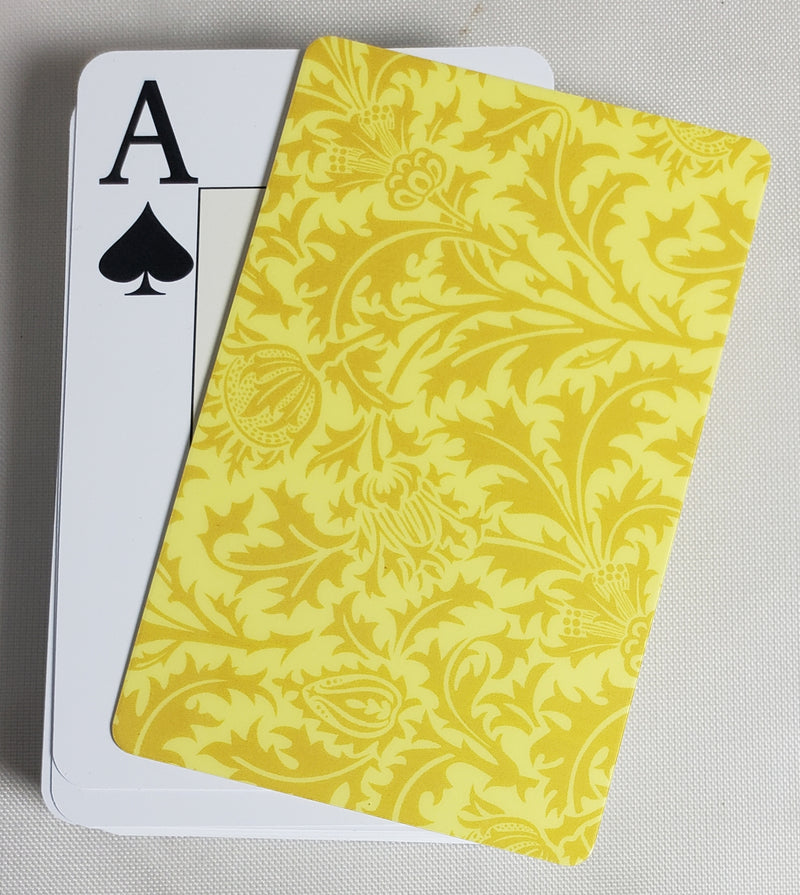 Yellow Formal Design Stiff Cut Cards Poker Wide Size (3 PCS)