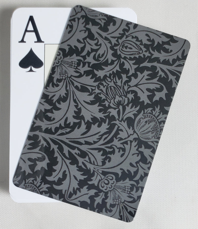 Black Formal Design Stiff Cut Cards Bridge Narrow Size (3 PCS)