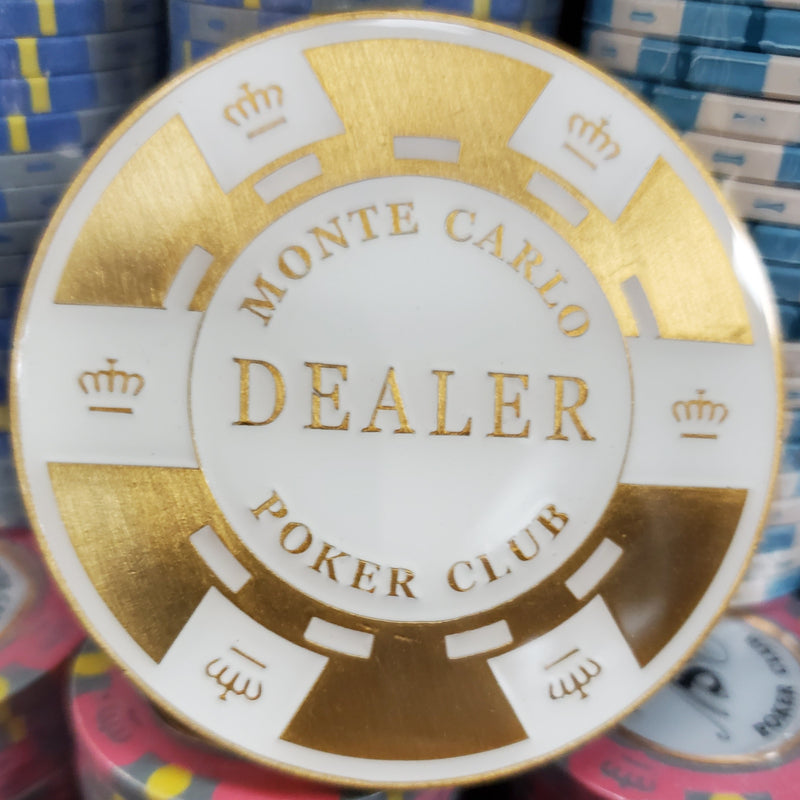 Monte Carlo Elegant Matching Poker Metal Dealer Button