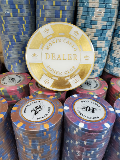 Monte Carlo Elegant Matching Poker Metal Dealer Button