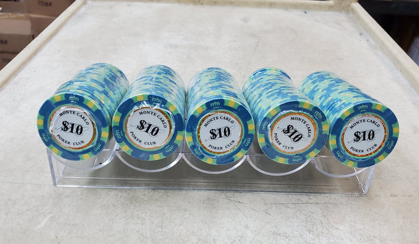 $10 Dollar Monte Carlo Smooth 14 Gram Poker Chips